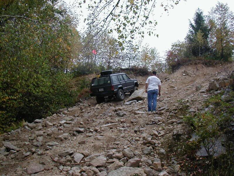 Chris trying the hill in 4-lo