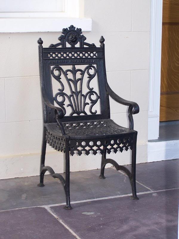 Antique Iron Chair at Monmouth Plantation