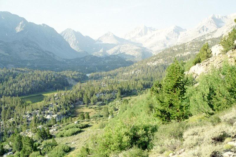Hazy over Little Lakes Valley