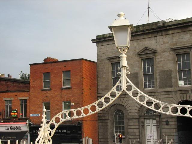Lantern on Ha' Penny Bridge Dublin, Ireland