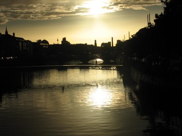 Liffey River in Dublin,Ireland