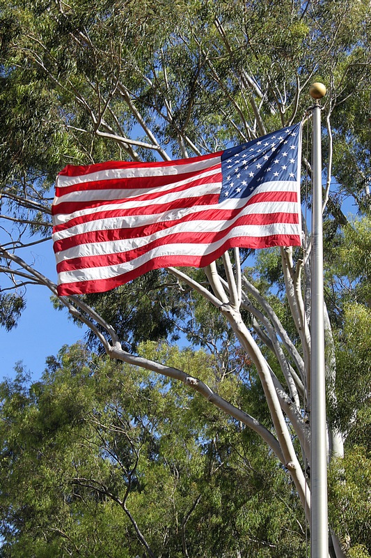 American Flag At The Dole Plantation On Oahu, Hawaii