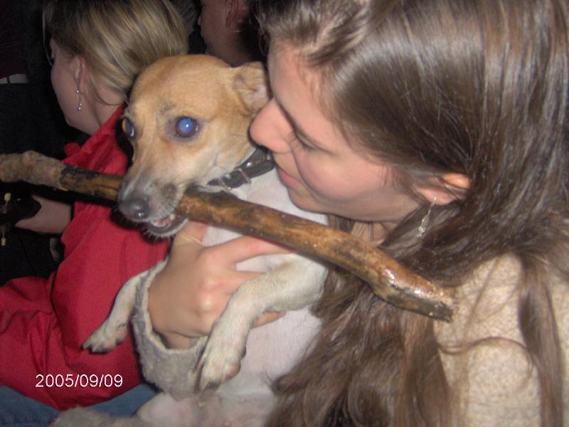 Lydia & daughter & stick