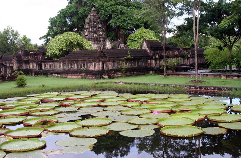 Giant Lilly Pads at the Ancient City, Samut Prakarn Tha...