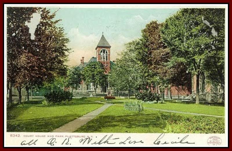 1904 Court House and Trinity Park, Plattsburgh, NY