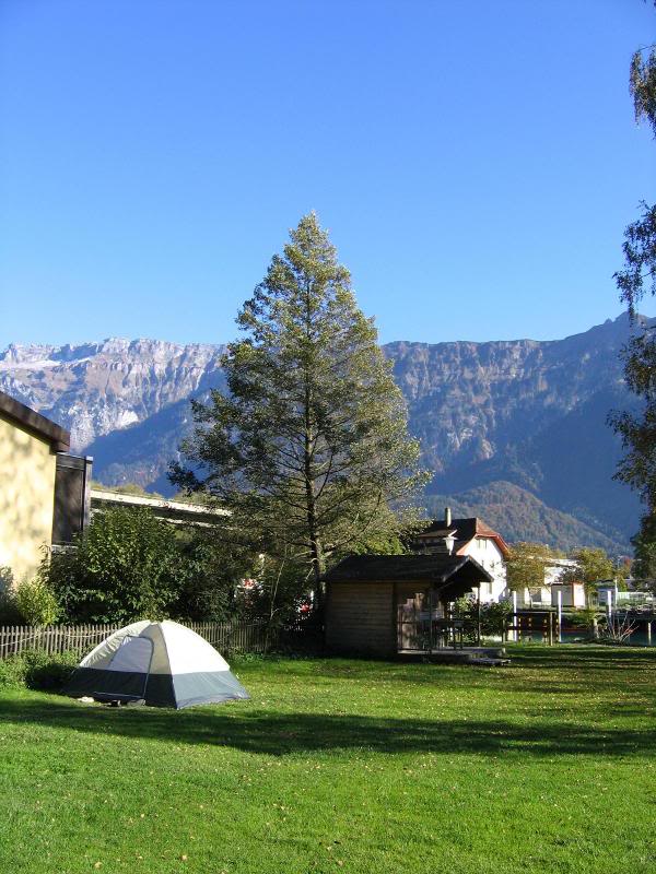 Our campsite in Interlaken