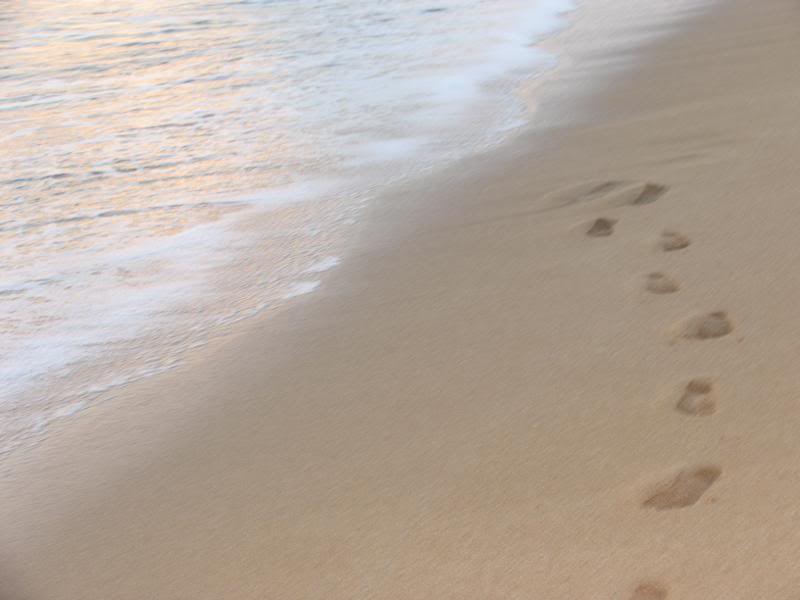 footprints in the sand