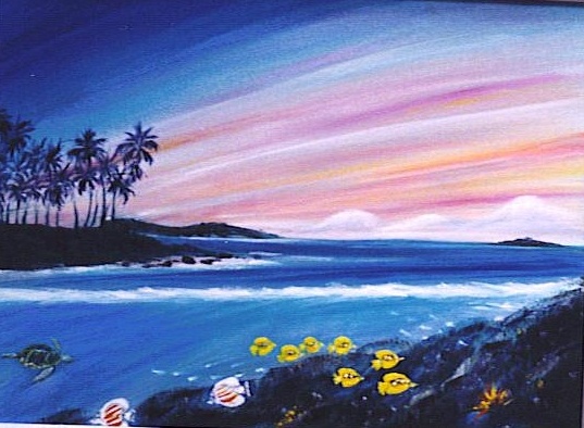 Painting - "Truk Lagoon"