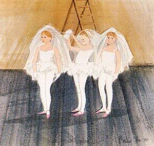 Awaiting the Curtain double mat framed Issued in 1994 c...