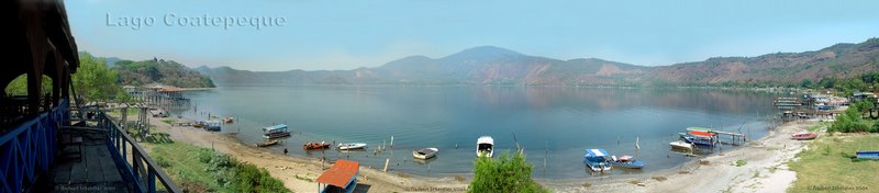 Panorama view: Lago Coatepeque, El Salvador