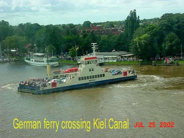 122 German ferry crossing Kiel canal