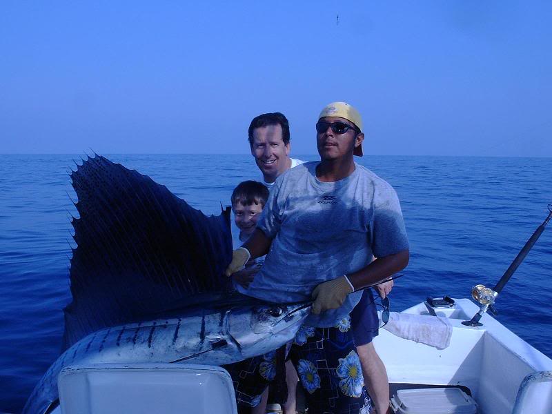 Sailfish with deckhand Luis