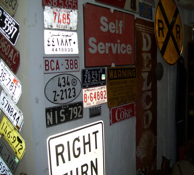 Wall of signs and stuff