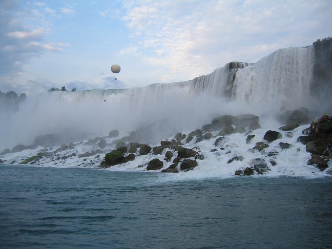 Niagara Falls from the Maid of the Mist Boat, USA Side,...