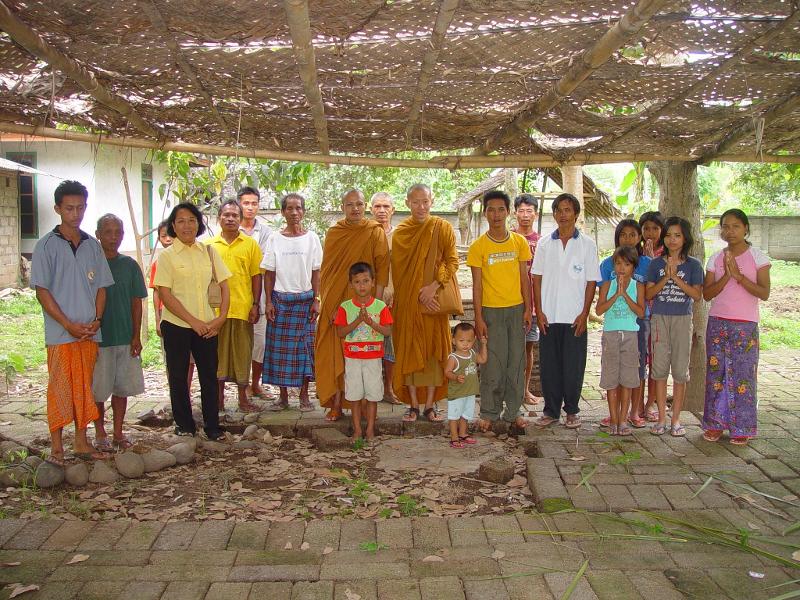 Prepared land for the new vihara