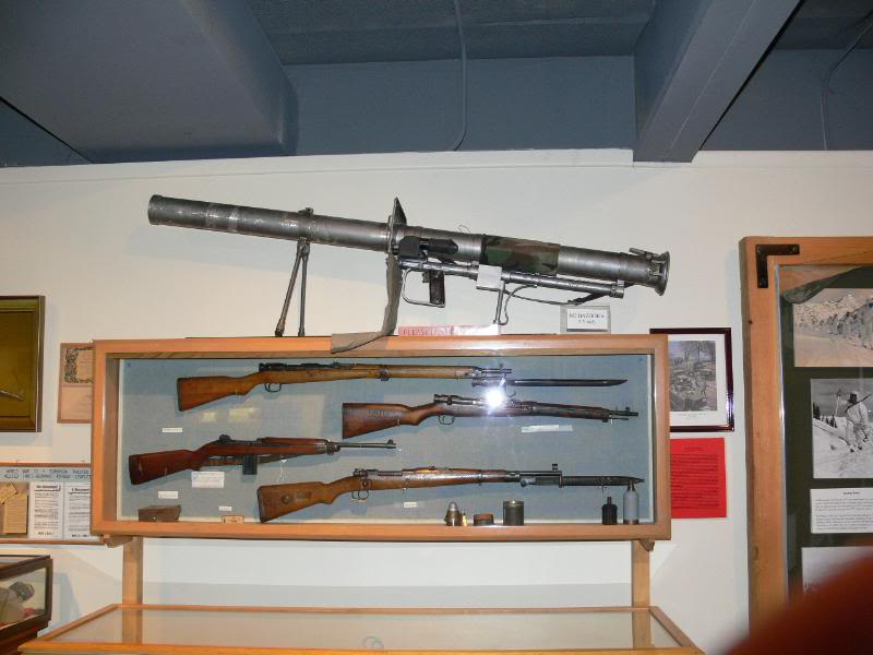 Bazooka, various rifles used in WWII