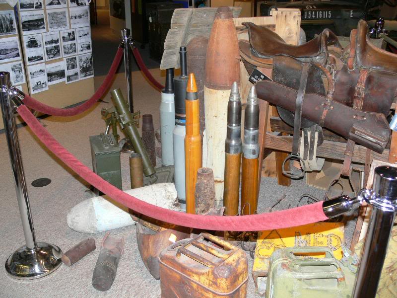 Shells on display at Patton Museum