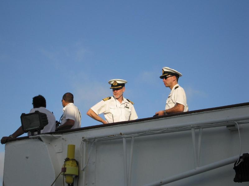 QE2 Captain Christopher Rynd & Staff Captain Hamish Ell...