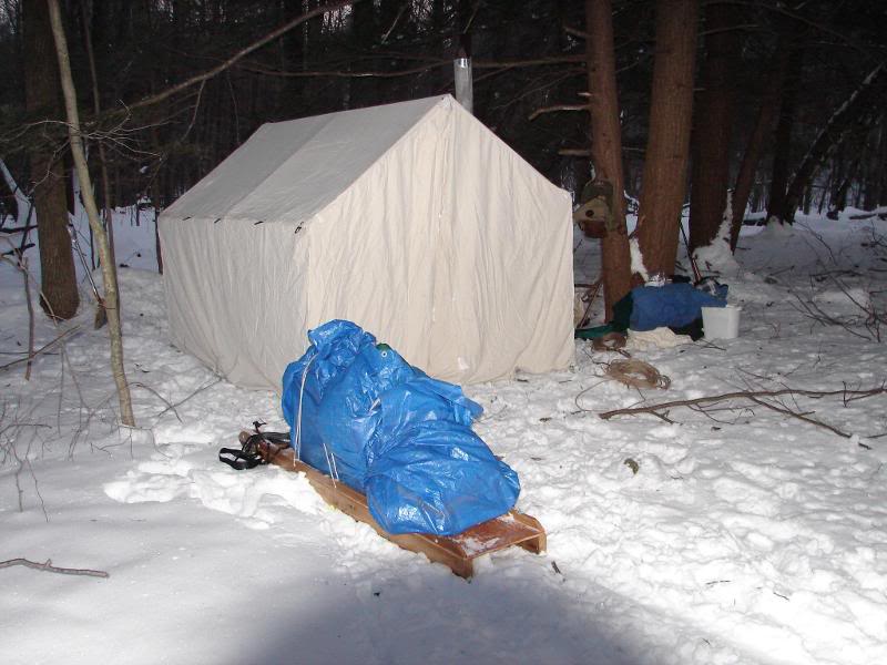 Tent and sled