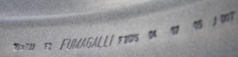 16x7.0 F2 Fumagalli F2075 04 07 05 J DOT MADE IN MEXICO...