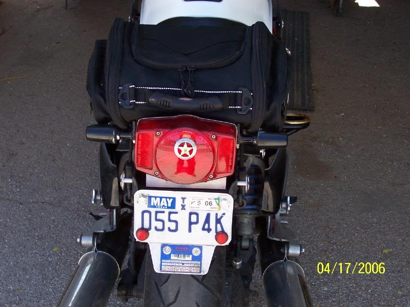 View of the 1971 CB 750 taillight with badge added to l...