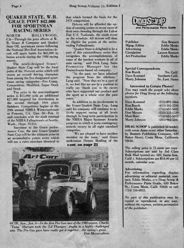 DragScoop 1980. Check out the Man here.