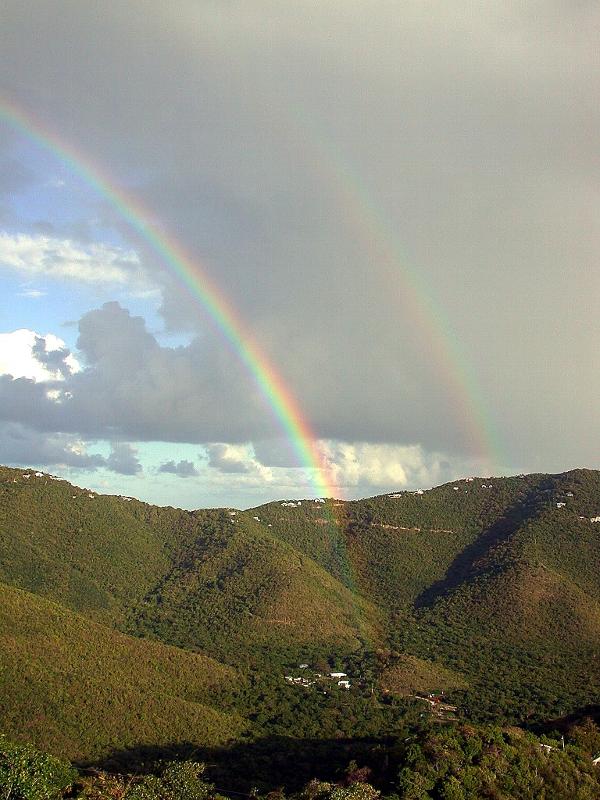 double rainbow over ajax peak