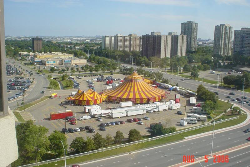 Circus with Skyline of Brampton Ont Canada Aug 2006