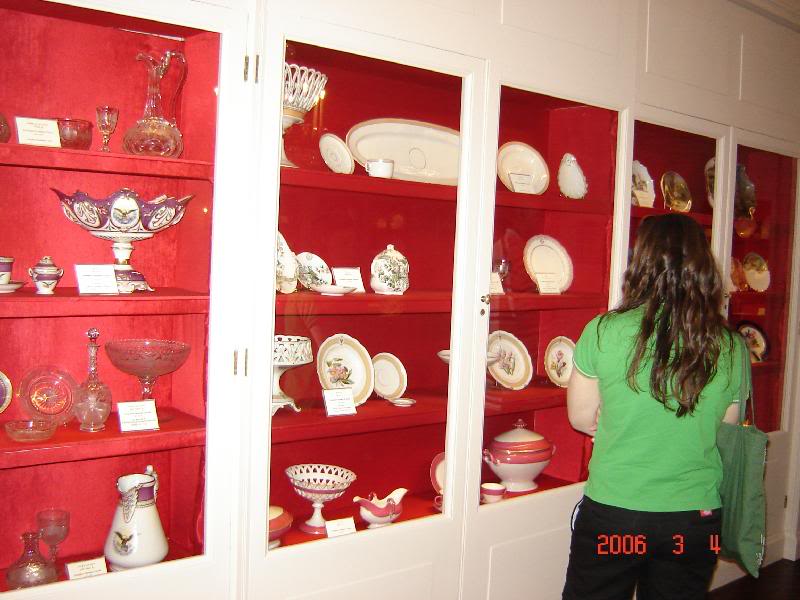 Steph admires the china