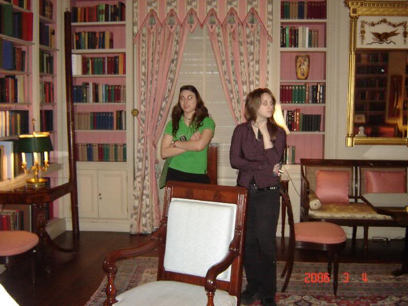 Steph and Alison in the Library