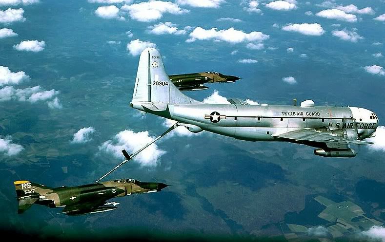 Dallas KC-97L (304) Refueling F-4's