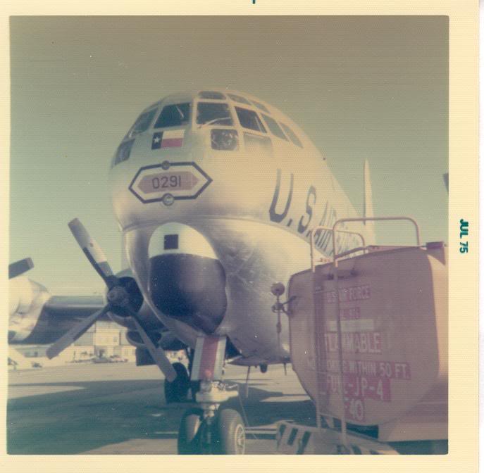 Refueling KC-97L (291)(Dallas Air Guard) at March AFB,...