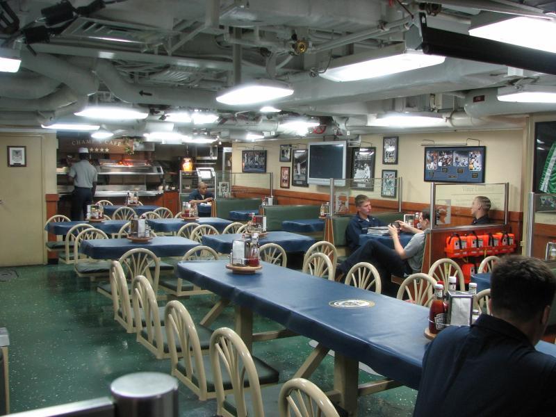 The messdecks, forward looking aft