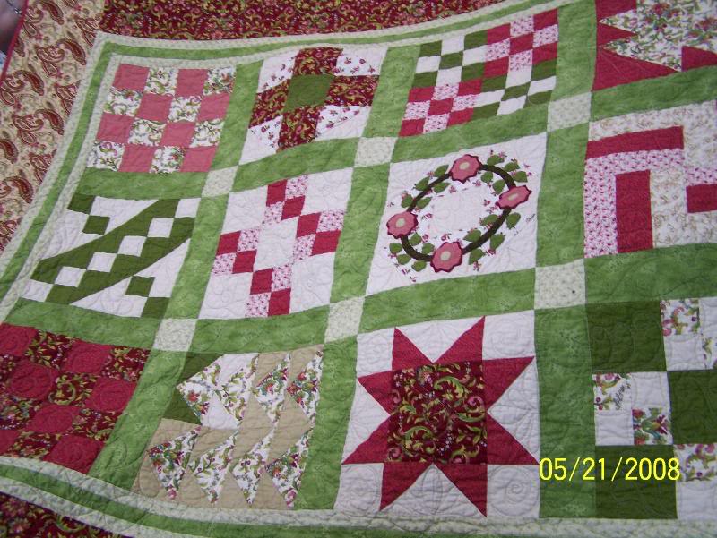 Joyce's CHALLENGE QUILT from donated fabrics