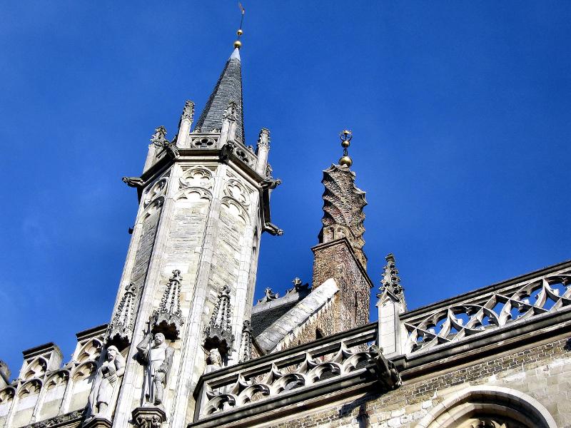 Stadhuis Detail on Burg Square, Bruges