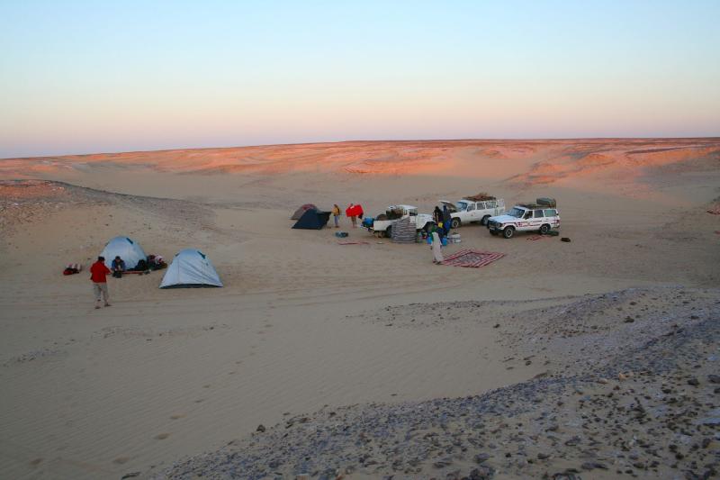 Camping in the desert