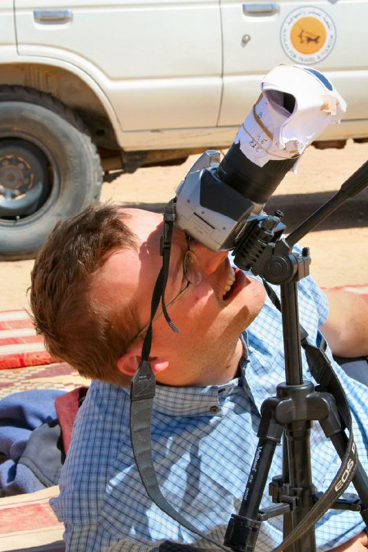 Jim watching the eclipse