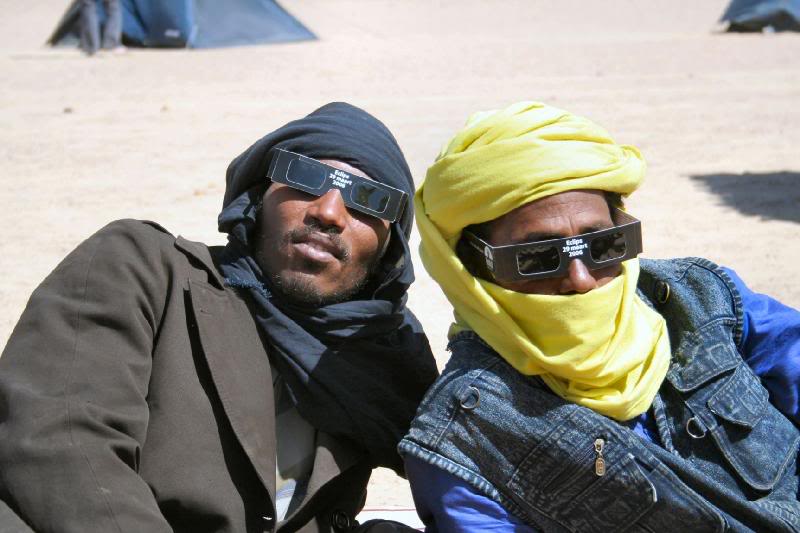 Our Tuareg guides watching the eclipse