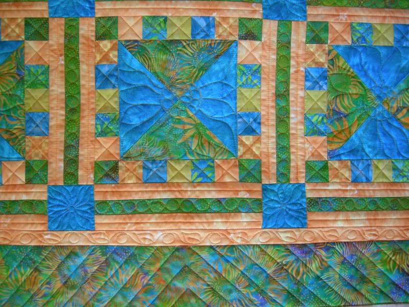 more closeup Penni's sunflower quilt