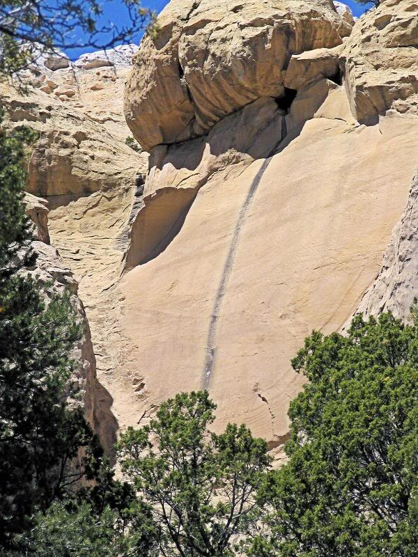 Water flows from the top