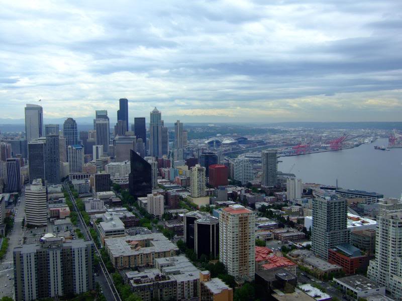 Downtown birdview from the space needle.