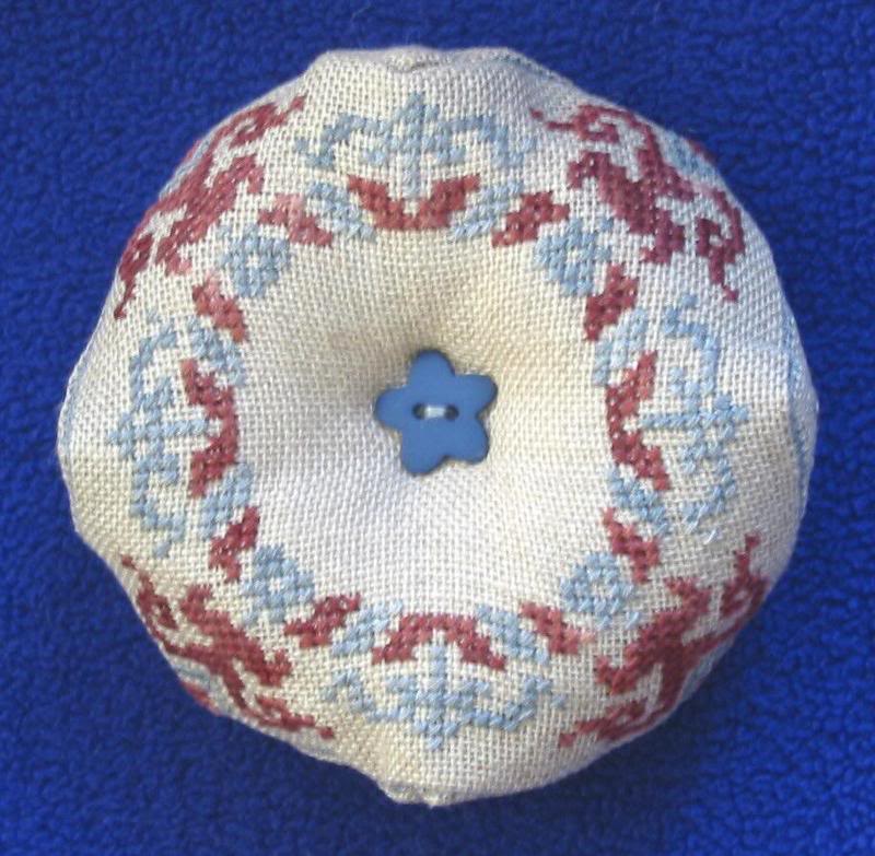 Biscornu received from Melissa (SBEBB May 2006) - front