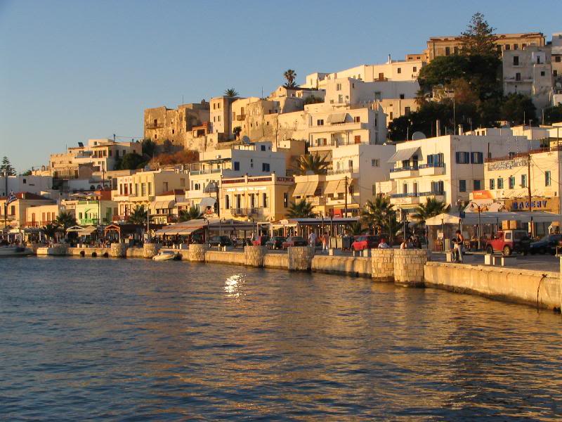 Golden Sunset Naxos Town