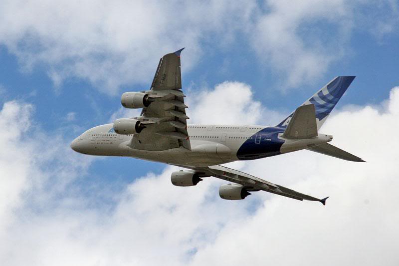 Airbus A380 flyby