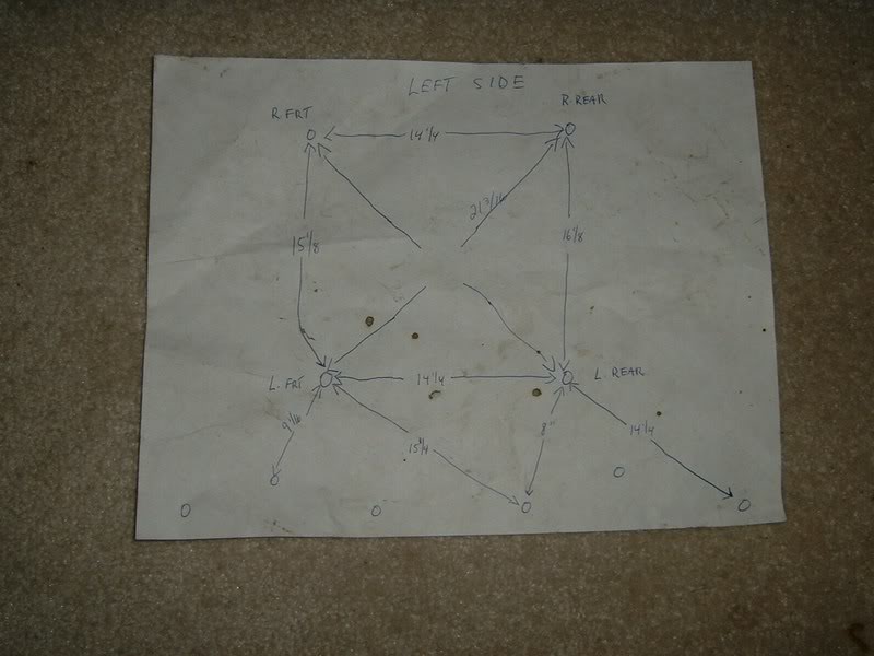 1965 bucket seat dimensions