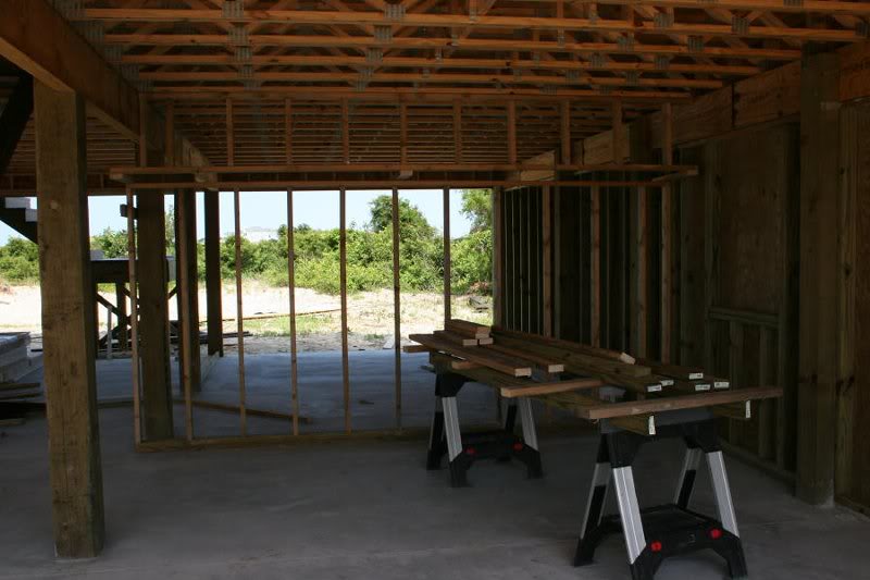 Standing in the garage
