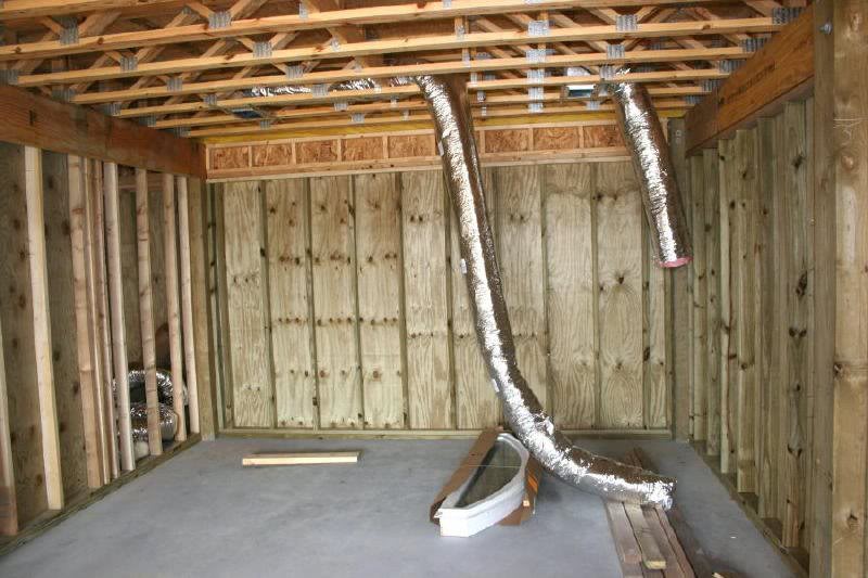 The Screen wall with the AC ducts