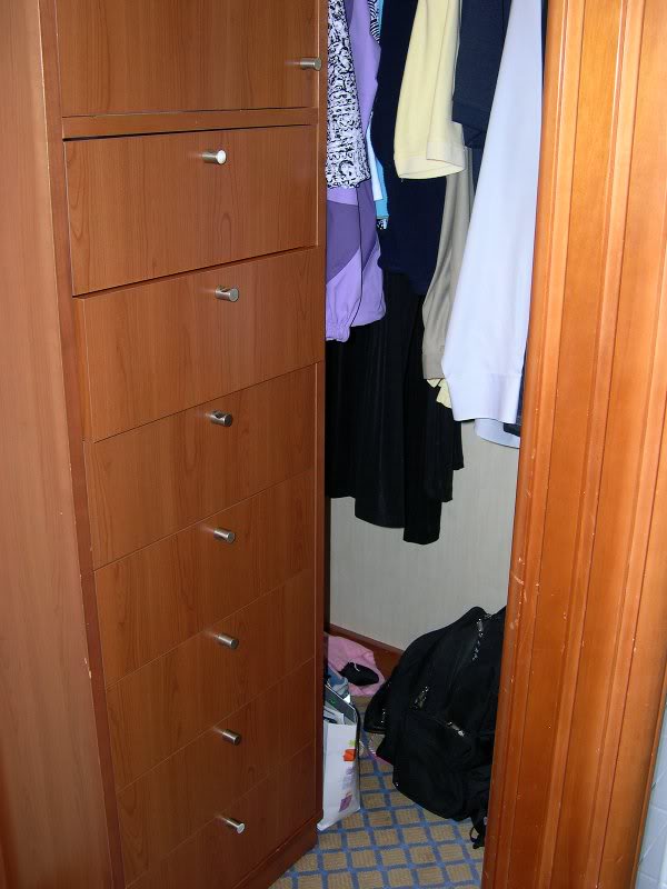 Drawers in closet