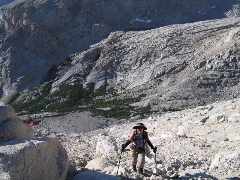 Girl Scout Lake comes into view . . . our camp below (...