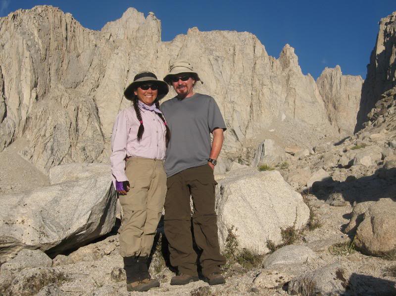 Snow Nymph and SnowDude ready for Mt Russell (14,086')
